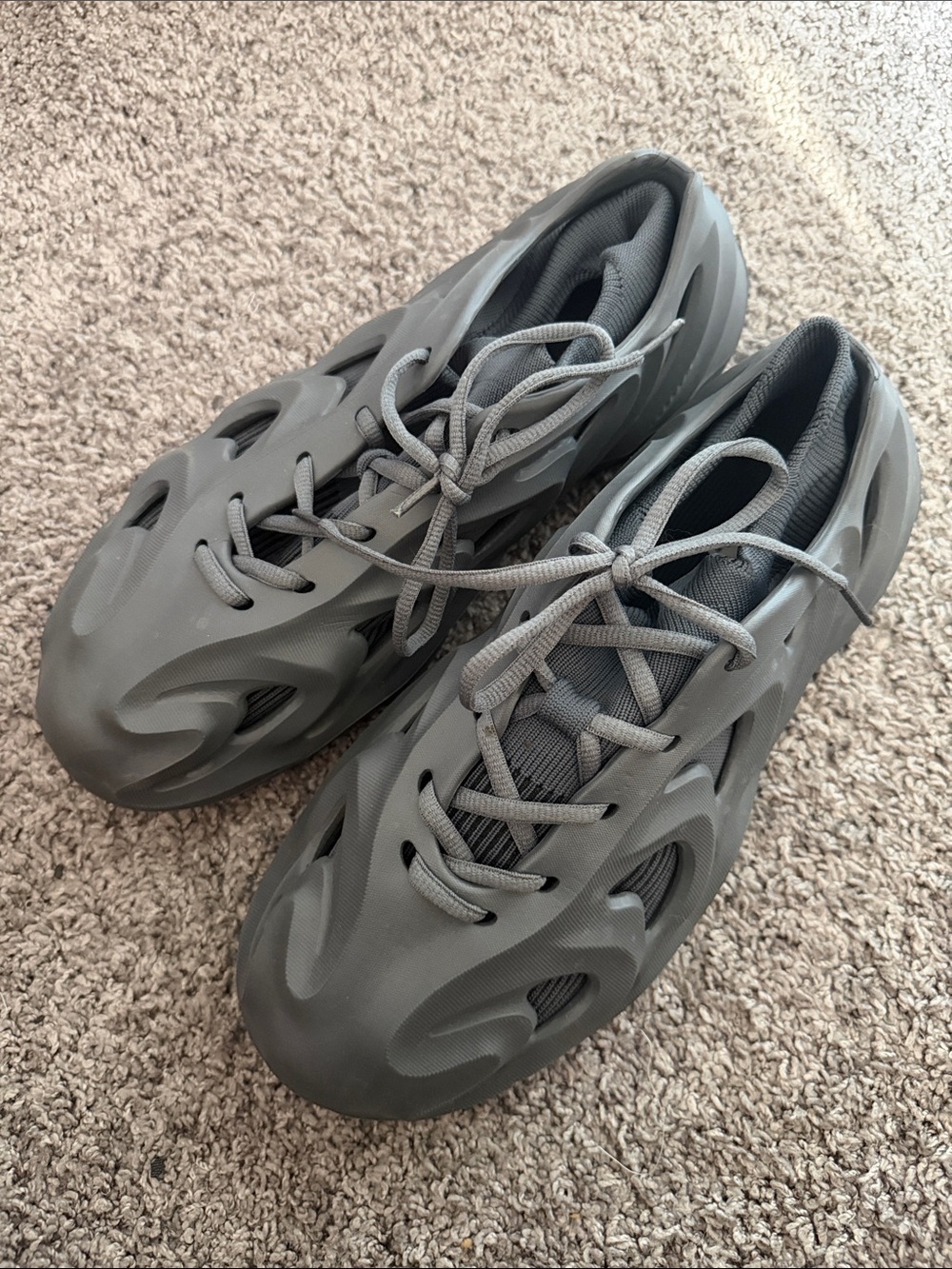 adidas Gray Sculptural Athletic Sneakers